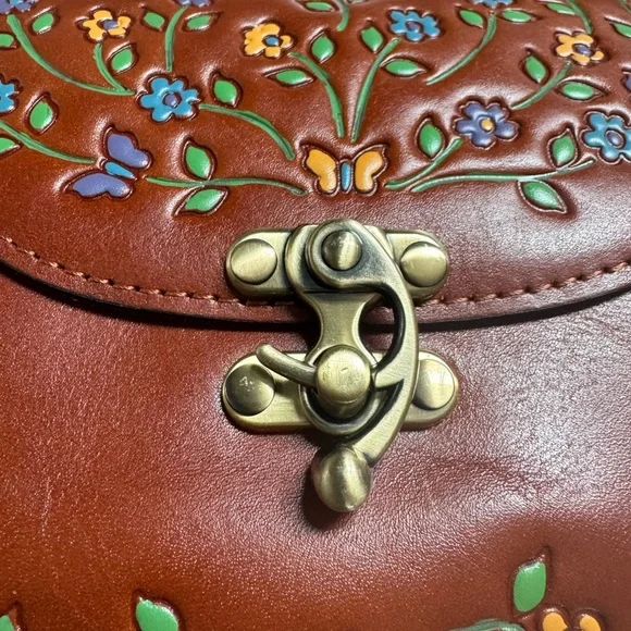 NWT Patricia Nash | Micaela Floral Leather | Boho Shoulder Purse - Picture 5 of 10